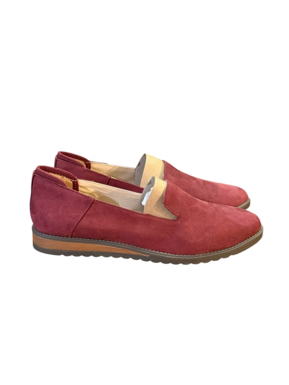 Dr. Scholl's Jetset Loafers Beet Red Microfiber Women’s Size 10 M